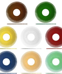 6" (150mm) Dedeco Sunburst TC Radial Discs - Loose Discs & 8-Lap Wheel Assemblies